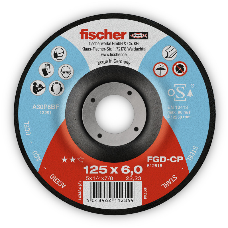 Tarcza szlifierska fischer FGD-CP 125 x 6,0 x 22,23 CARBON